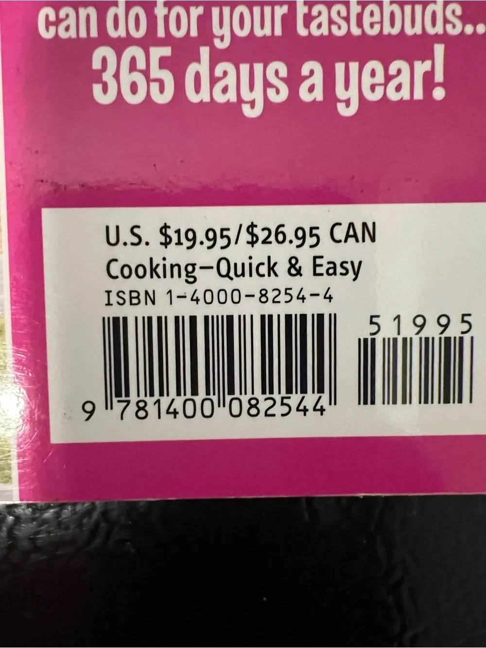 Rachael Ray 365 No Repeats Cookbook — Blue Cover with Pink Accents
